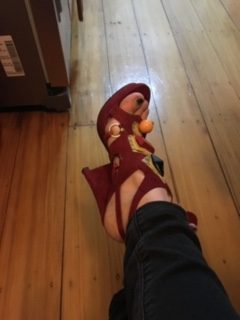 Image, my favourite funky red shoes...