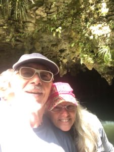 Love this photo of hubby and me as soon as we exited the cave. it reminds me to how I felt.