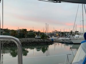 Relaxing after doing all our moving aboard preparation