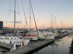 Full appreciation of docking without damaging our neighbours boat.