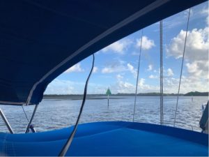 The channel markers guiding us through the shallows